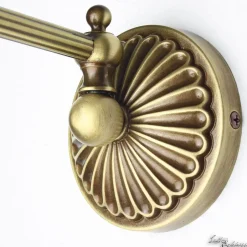 Giovanni Battista Wandlampe Stoffschirm Weiß aus Echt-Messing< Wandleuchten|Lampen Aus Aller Welt