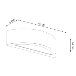 Betonlampen|Küchenlampen*Sollux Wandlampe Up Down Beton 40 cm indirekt E27 innen