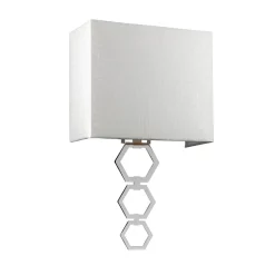 Wandleuchten|Flurlampen*Elstead Wandlampe Up Down Creme Chrom Stoff Metall Modern