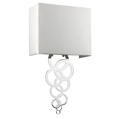 Elstead Wandlampe Up Down E27 Creme Chrom Stoff Metall< Flurlampen|Wandleuchten