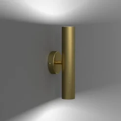 Luminex Wandlampe Up Down Metall in Messing 2x GU10< Wandleuchten|Flurlampen