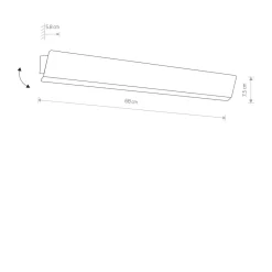 Wohnzimmerlampen|Metall Lampen*Nowodvorski Wandlampe Up Down Schwarz 3000 K 1700 lm Metall 68 cm