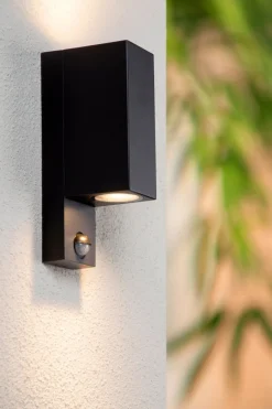 Außenwandleuchten|Fassadenstrahler* Wandlampe Up Down Sensor Aluminium B:7 cm IP65 GU10