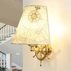 Wandleuchten|Lampen Aus Aller Welt*Laura Suardi Wandlampe VELIERO Messing Maritim außergewöhnlich