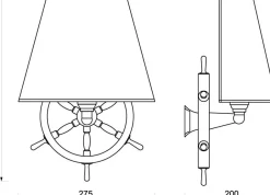 Wandleuchten|Lampen Aus Aller Welt*Laura Suardi Wandlampe VELIERO Messing Maritim außergewöhnlich