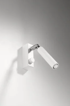 Wohnzimmerlampen|Moderne Lampen*Sollux Wandlampe verstellbar Weiß klein Metall zum Lesen