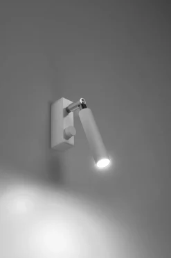 Wohnzimmerlampen|Moderne Lampen*Sollux Wandlampe verstellbar Weiß klein Metall zum Lesen