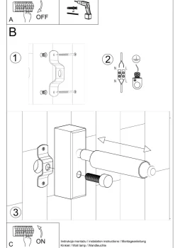 Wohnzimmerlampen|Moderne Lampen*Sollux Wandlampe verstellbar Weiß klein Metall zum Lesen
