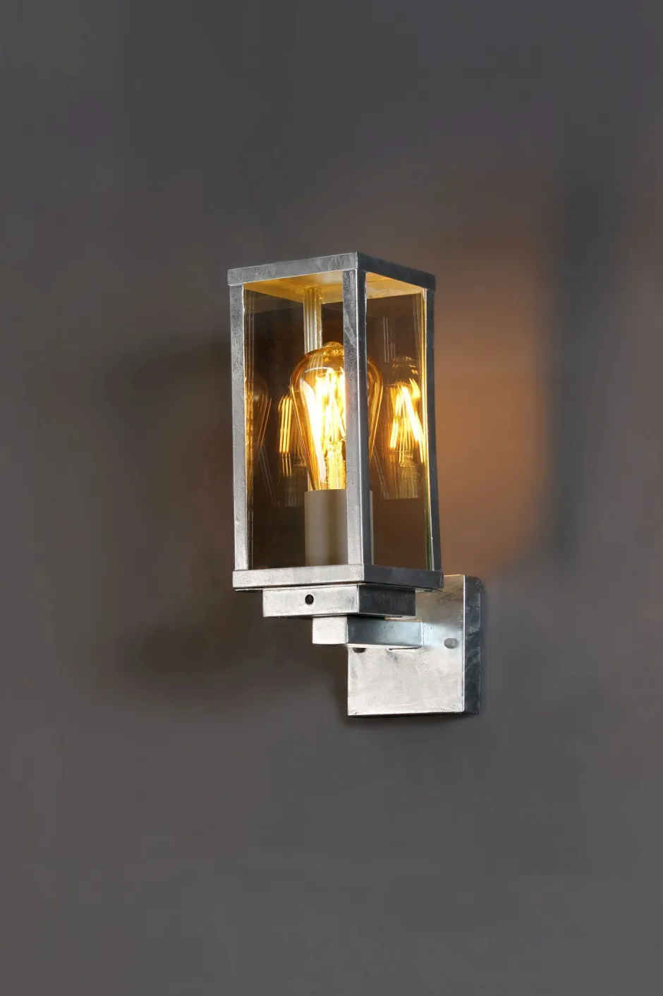 Eco-Light Wandlampe Vintage Aluminium in Zink IP44 E27 B:11 cm< Metall Lampen|Vintage Lampen