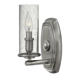 Wandleuchten|Vintage Lampen*Elstead Wandlampe Vintage Design Regelglas in Nickel antik