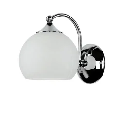 Jupiter Wandlampe Weiß Chrom NABO Wandleuchte Bad Flur< Wandleuchten|Küchenlampen