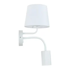 Wandleuchten|Moderne Lampen*Easylight Wandlampe Weiß E27 mit Leselampe verstellbar GU10