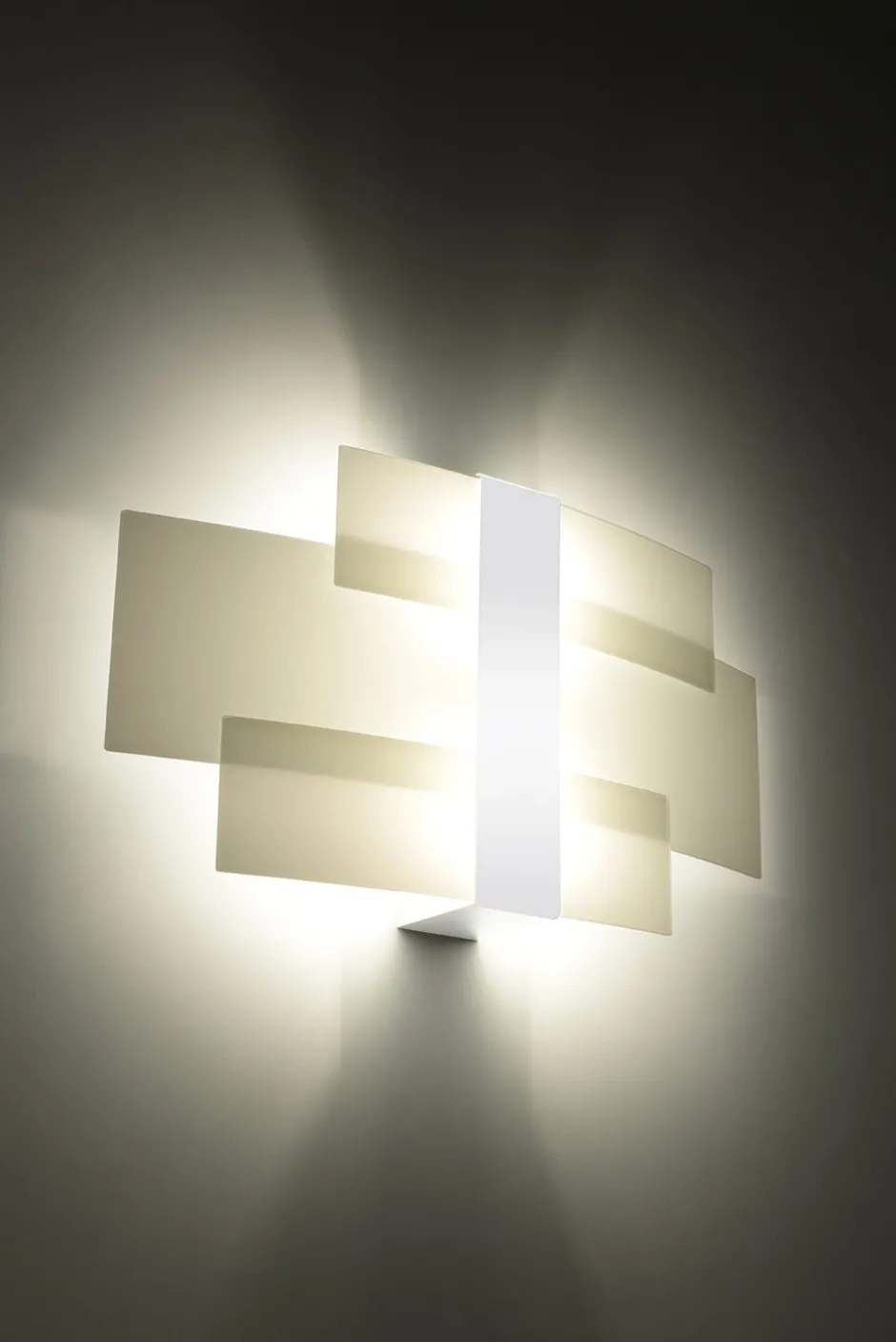 Sollux Wandlampe Weiß Glas Metall Modern 2x G9 MAGO< Wandleuchten|Flurlampen