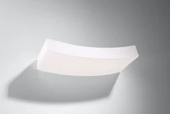 Sollux Wandlampe Weiß Keramik 36 cm dekorativ bemalbar 2x G9< Wandleuchten|Flurlampen