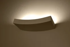 Sollux Wandlampe Weiß Keramik 36 cm dekorativ bemalbar 2x G9< Wandleuchten|Flurlampen