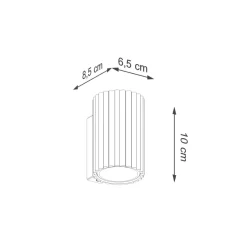 Sollux Wandlampe Weiß klein H: 10 cm GU10 aus Aluminium< Flurlampen|Wohnzimmerlampen