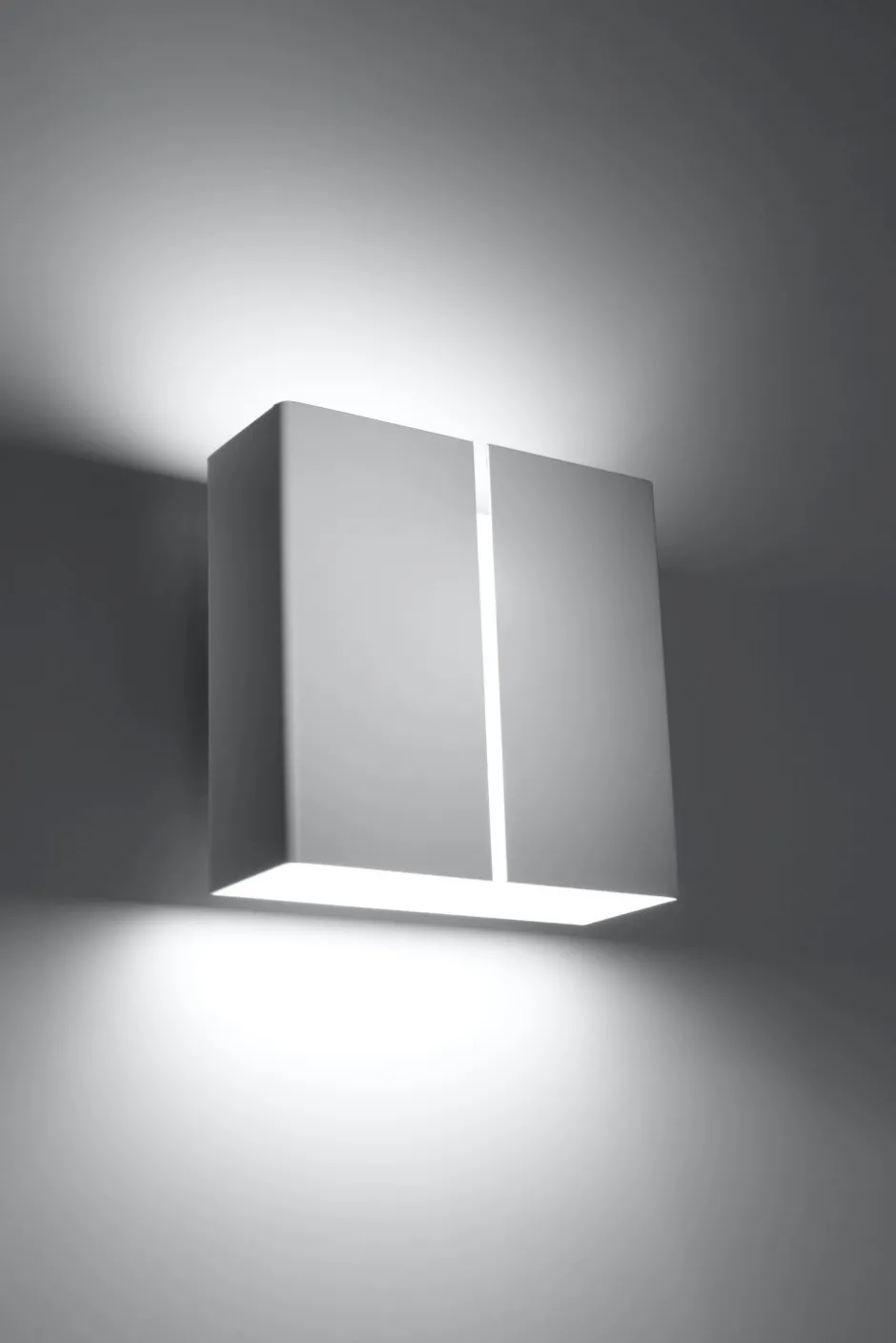 Sollux Wandlampe Weiß Metall eckig Up Down 2x G9 dekorativ< Wandleuchten|Flurlampen