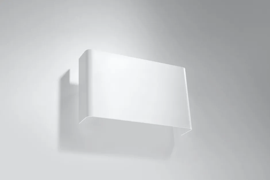 Sollux Wandlampe Weiß Metall eckig Modern flach SPURIA< Moderne Lampen|Küchenlampen
