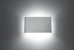 Sollux Wandlampe Weiß Metall eckig Modern flach SPURIA< Moderne Lampen|Küchenlampen