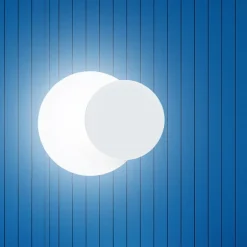 Wandleuchten|Flurlampen*Emibig Wandlampe Weiß Metall Holz rund Skandinavisch G9