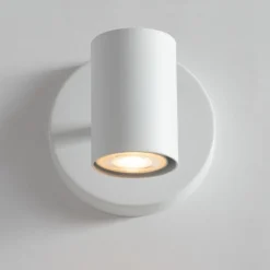 Sigma Wandlampe Weiß Metall Zylinder B:10 cm GU10 schmal< Wandleuchten|Küchenlampen