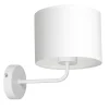 Wohnzimmerlampen|Metall Lampen*Luminex Wandlampe Weiß Stoffschirm Metall E27 H:24 cm blendarm