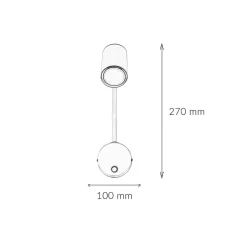 Easylight Wandlampe Weiß verstellbar Metall GU10 mit Schalter< Wandleuchten|Küchenlampen