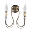 Jupiter Wandlampe 2xE14 Messing antik AREGUND Flur Leuchte< Wandleuchten|Wohnzimmerlampen