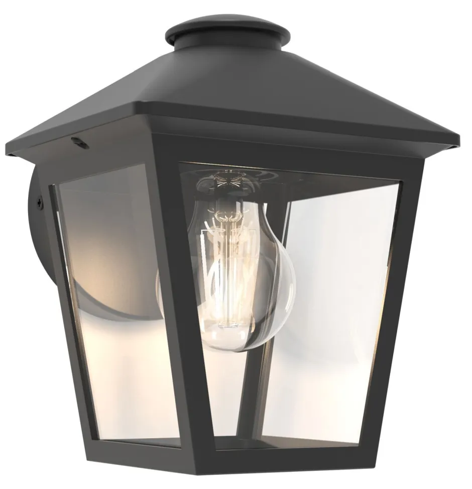 Metall Lampen|Gartenlaternen*Eco-Light Wandlaterne außen Aluminium Glas E27 IP44 20 cm hoch