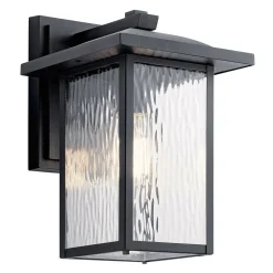 Metall Lampen|Rustikale Lampen*Elstead Wandlaterne außen Aluminium Glas E27 IP44 34,2 cm hoch