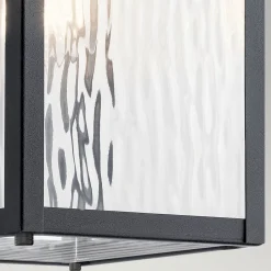 Metall Lampen|Rustikale Lampen*Elstead Wandlaterne außen Aluminium Glas E27 IP44 34,2 cm hoch