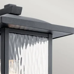 Metall Lampen|Rustikale Lampen*Elstead Wandlaterne außen Aluminium Glas E27 IP44 34,2 cm hoch