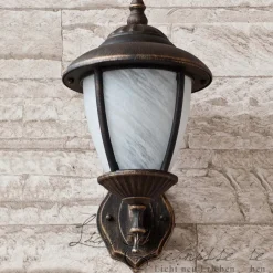 Rabalux Wandlaterne für Außen Wandleuchte MADRID gold antik< Rustikale Lampen|Rustikale Außenleuchten