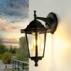 Rustikale Lampen|Rustikale Außenleuchten*Easylight Wandlaterne für aussen PARIS schwarz wetterfest