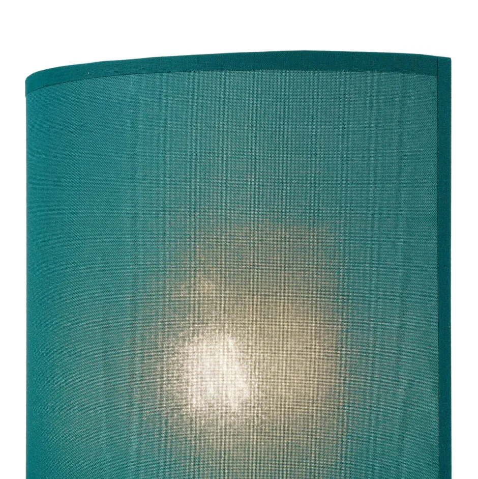 Wandleuchten|Flurlampen*Duolla Wandleuchte ALICE Stoff Schirm Petrol halbrund Loft