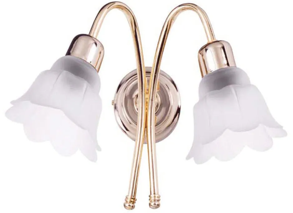 Lido Wandleuchte ALKMENE Messing Glas Klassisch edel< Wandleuchten|Messinglampen