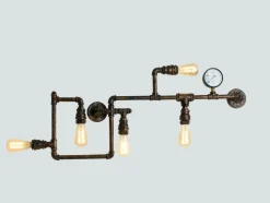 Wandleuchten|Esszimmer Lampen*Eco-Light Wandleuchte Amarcord Rost Antik 5-Flmg