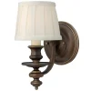 Wandleuchten|Rustikale Lampen*Elstead Wandleuchte ANABELL 2 Bronze Leinen Rustikal Lampe