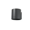 Wandleuchten|Flurlampen*Sollux Wandleuchte Anthrazit Metall klein H:10cm rund VALERYA