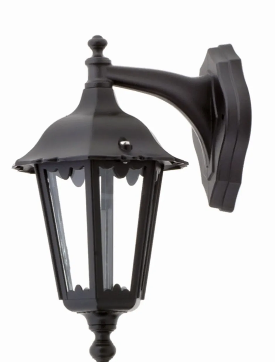 Außenleuchten Antik|Außenwandleuchten*Lido Wandleuchte Außen Aluminium IP44 Schwarz Rustikal