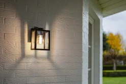 Metall Lampen|Außenwandleuchten*Eco-Light Wandleuchte außen Aluminium Glas E27 IP44 H:18,4 cm