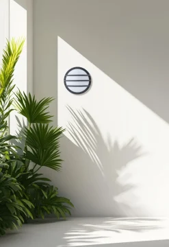 Eco-Light Wandleuchte Außen Aluminium E27 IP54 Ø26 cm blendarm< Metall Lampen|Kugellampen