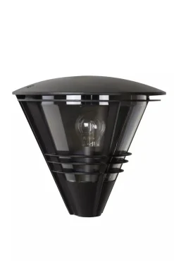 Wandleuchte Außen Aluminium Schwarz IP44 E27 T:27 cm< Außenwandleuchten|Moderne Außenleuchten