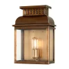 Außenwandleuchten|Gartenlaternen*Elstead Wandleuchte Außen aus Messing Glas Vintage IP44