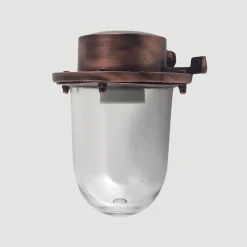 Andromeda Wandleuchte außen aus Messing Glas E27 IP64 H: 18 cm< Außenleuchten Antik|Gartenlaternen