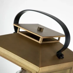 Elstead Wandleuchte außen E27 IP44 44,5 cm hoch in Messing antik< Metall Lampen|Rustikale Lampen