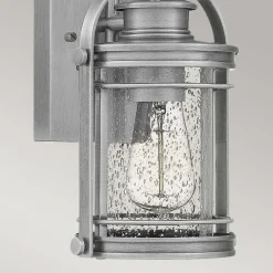 Außenwandleuchten|Gartenlaternen*Elstead Wandleuchte außen E27 IP44 H: 28,9 cm Aluminium Glas