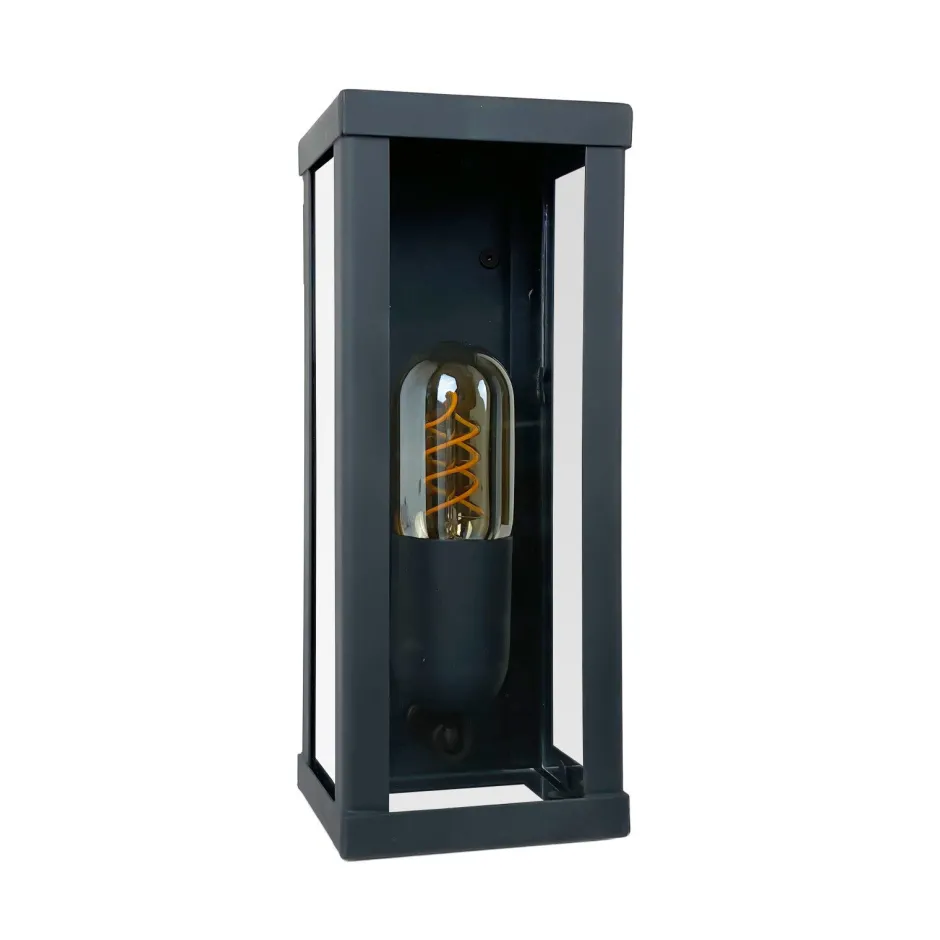 Giovanni Battista Wandleuchte außen E27 IP43 H: 25 cm Eisen Glas< Außenwandleuchten|Moderne Außenleuchten