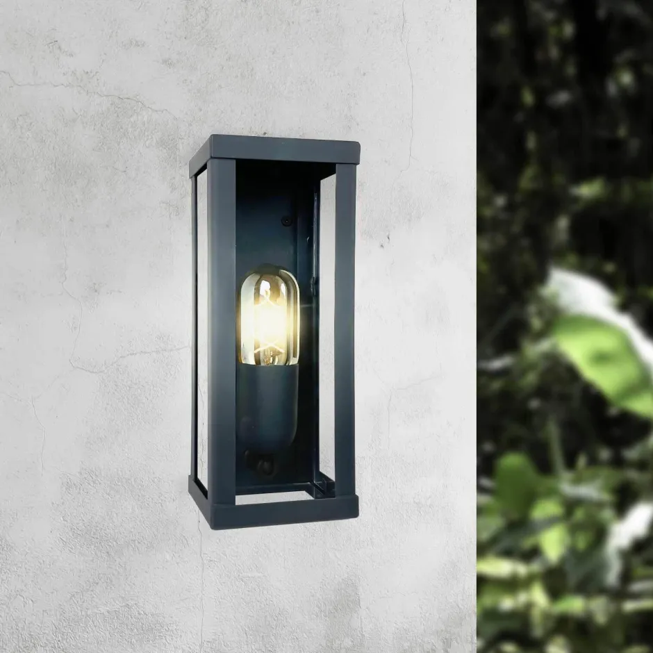 Giovanni Battista Wandleuchte außen E27 IP43 H: 25 cm Eisen Glas< Außenwandleuchten|Moderne Außenleuchten