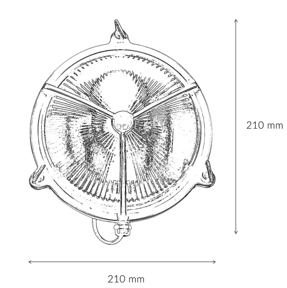 Rustikale Lampen|Metall Lampen*Lido Wandleuchte Außen Glas Messing Haus rund Maritim